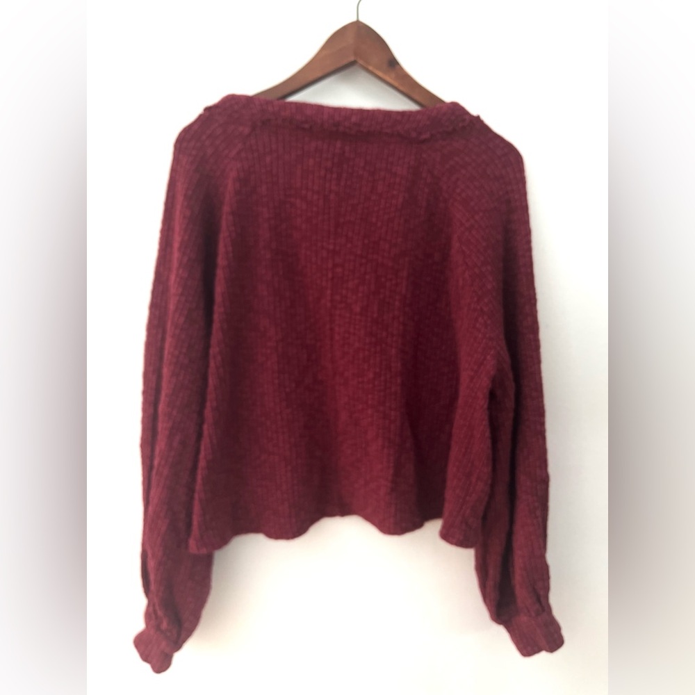 FP Beach | Free People Cardigan V Neck Button Front Textured Women’s Size Medium - Picture 3 of 8